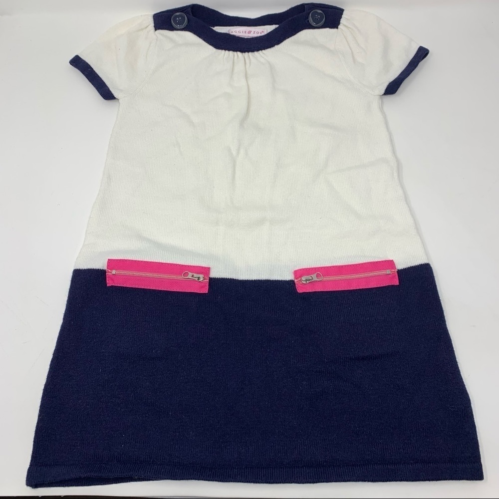 Maggie & Zoe Color block dress with front Zippered Pockets